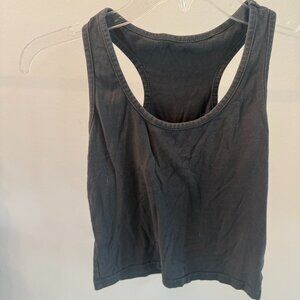Dark Gray Crop Tank Top - Size Small